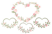 Soft Pink Floral Heart Wreath Vector, an Illustration by Amanda Ilkov (Thumbnail 3 of 5)
