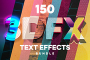 150 3D Text Effects for Photoshop, a Brushes & More by Graphicdome (Thumbnail 71 of 71)