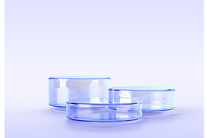 3d Glass Transparent Clear Cylinder