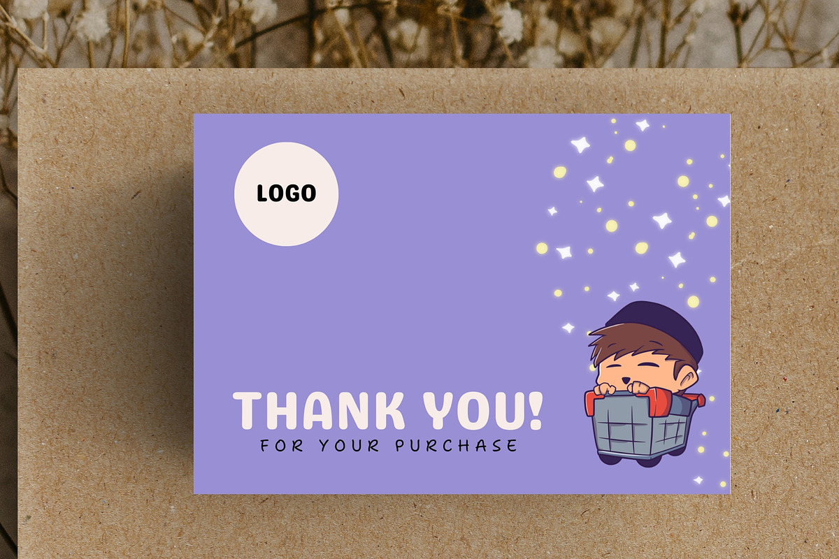 Cute Small Business Thank You Card, a Print Template by Elegant_Studio44 (Photo 4 of 4)