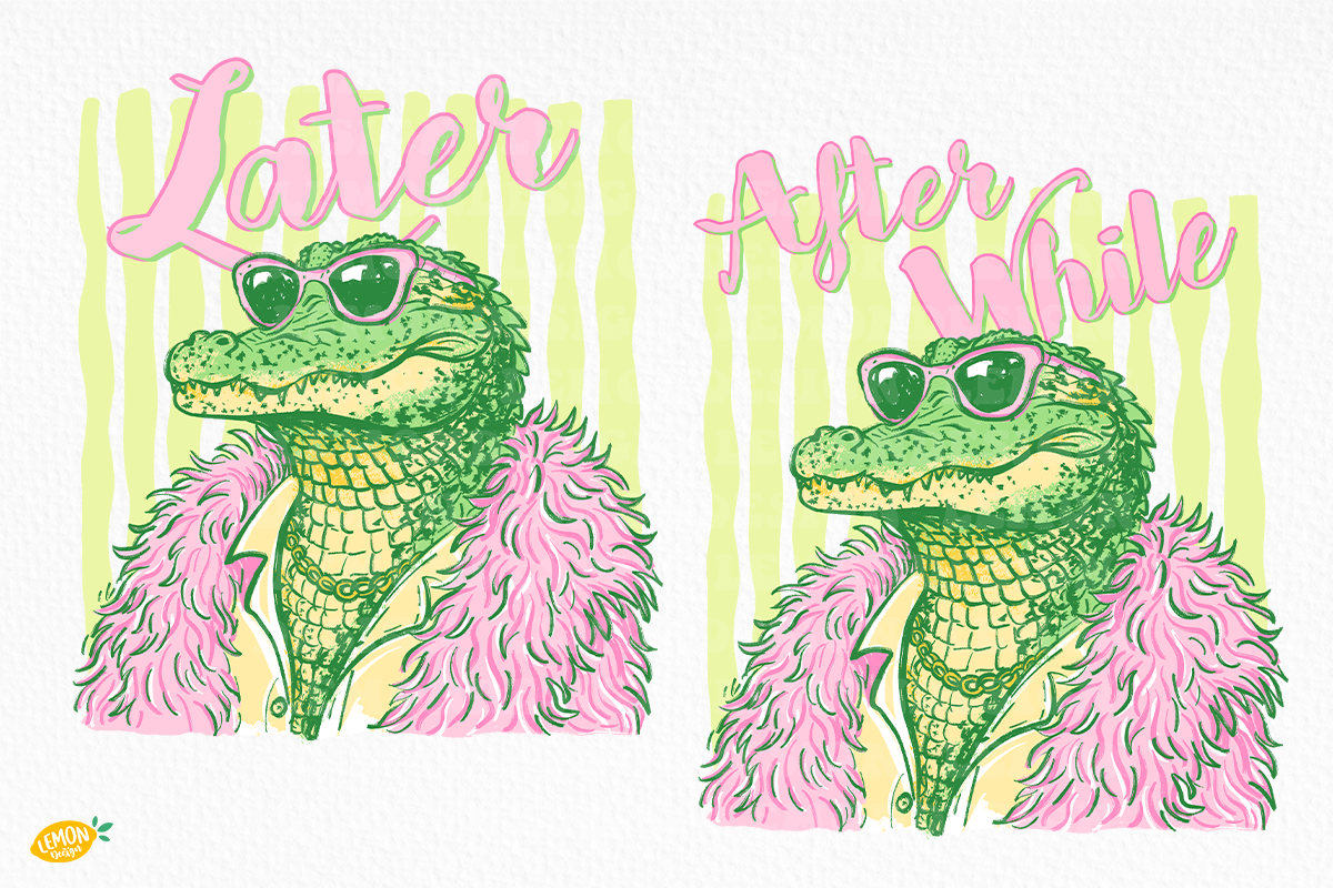 Preppy Summer Animals Hand Drawn, an Animal Illustration by LemonDesign (Photo 2 of 9)