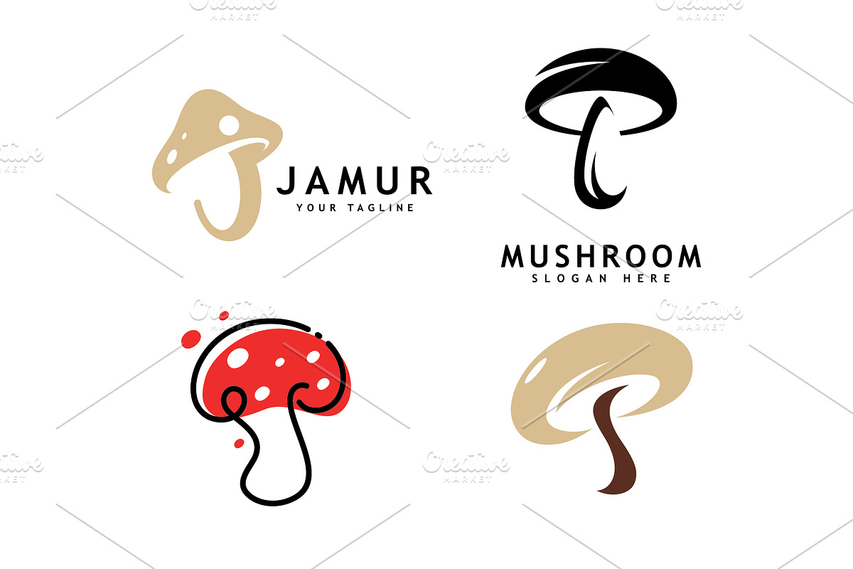 Mushroom logo icon vector design, a Graphic by T.Vooka