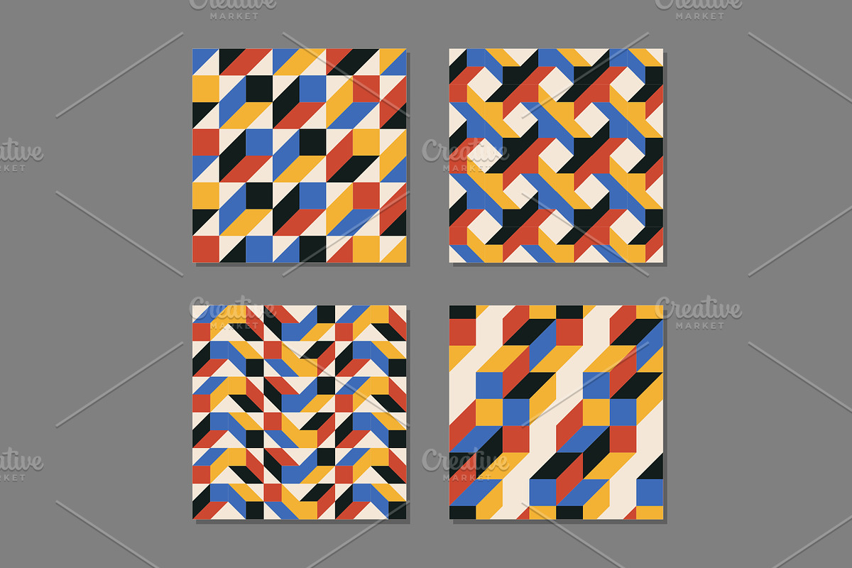 Retro Geometric Printable Wall Art, a Background Graphic by C Design Studio (Photo 5 of 8)