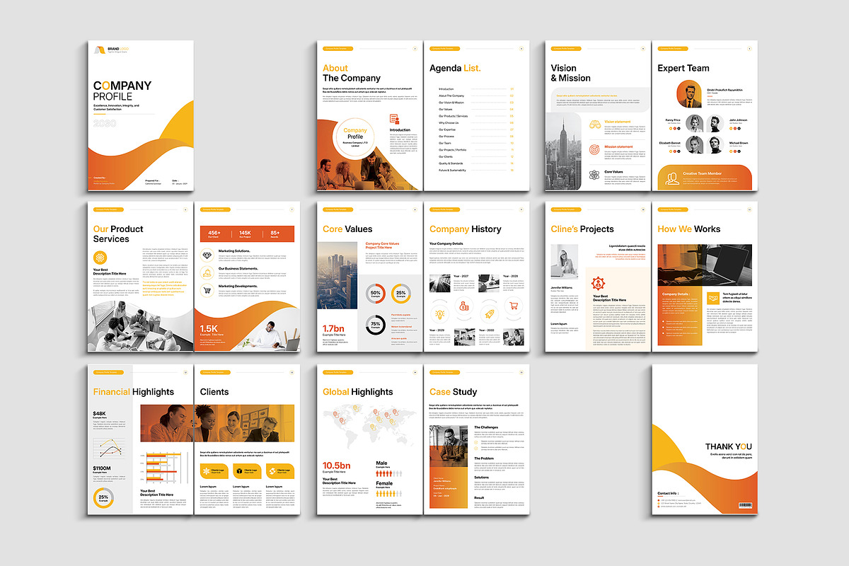 Company Profile Brochure Template, a Brochure Template by Cleffon_Graphic_Studio (Photo 8 of 8)