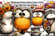 Woodland Animals Spring Floral Clipa, an Illustration by Dream Creation (Thumbnail 1 of 5)