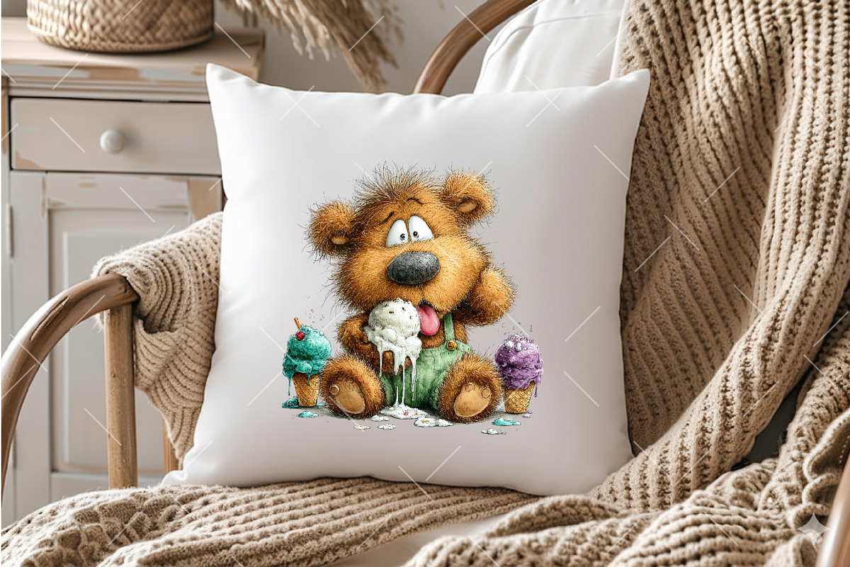 Summer Funny Teddy Bear Clipart, an Illustration by OK Design (Photo 6 of 6)