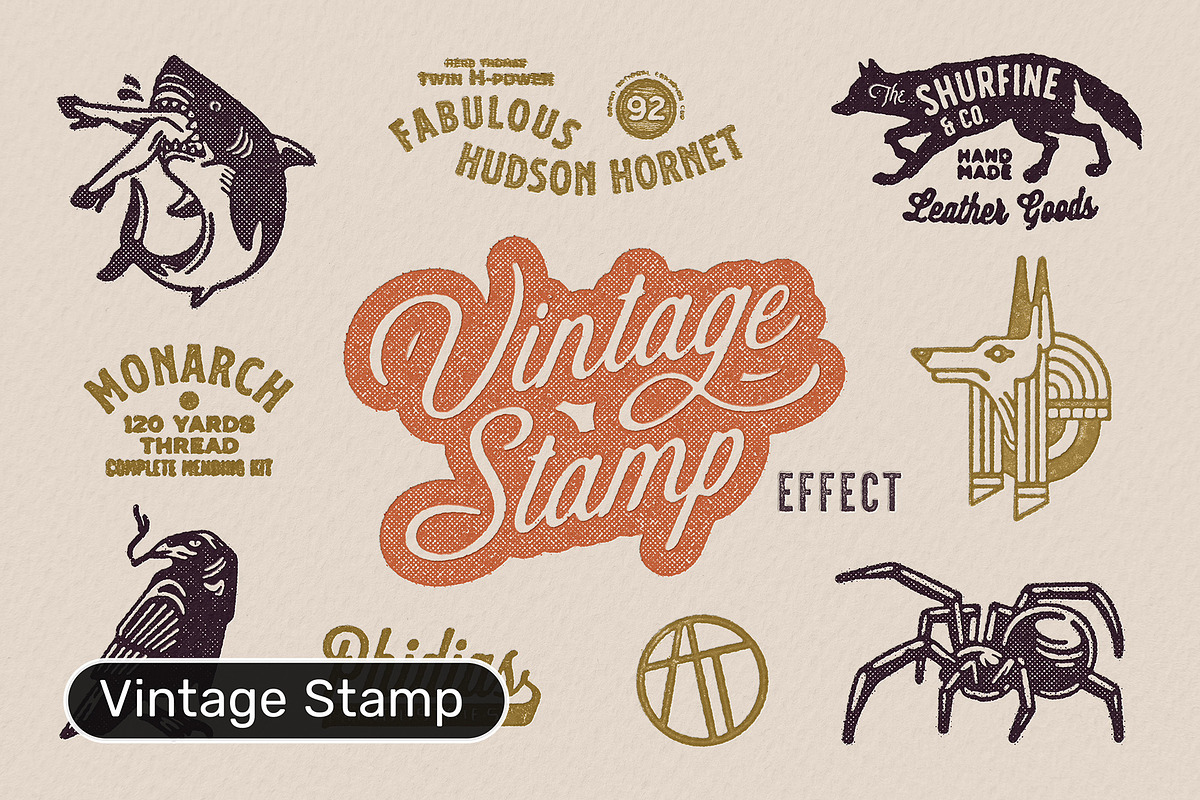 Vintage Stamp Effect, a Graphic by MockupForest (Photo 1 of 10)