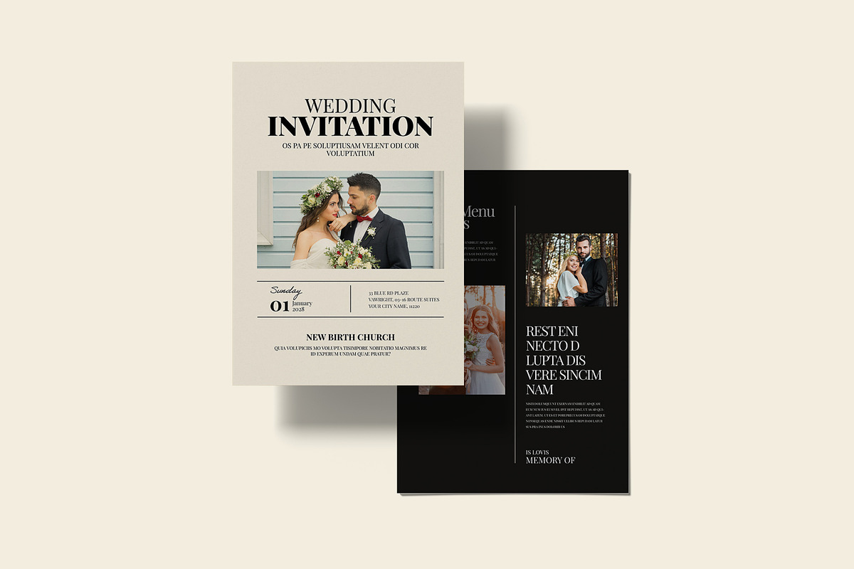 Funeral Program Template Cross, an Invitation Template by Creatiya Type (Photo 4 of 6)