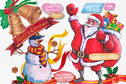 christmas watercolour elements, an Illustration by TwonTwo Studio (Thumbnail 2 of 3)