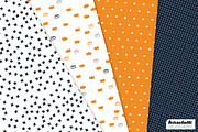 Sloth orange Digital Paper & Clipart, a Pattern Graphic by kaeselotti (Thumbnail 4 of 5)