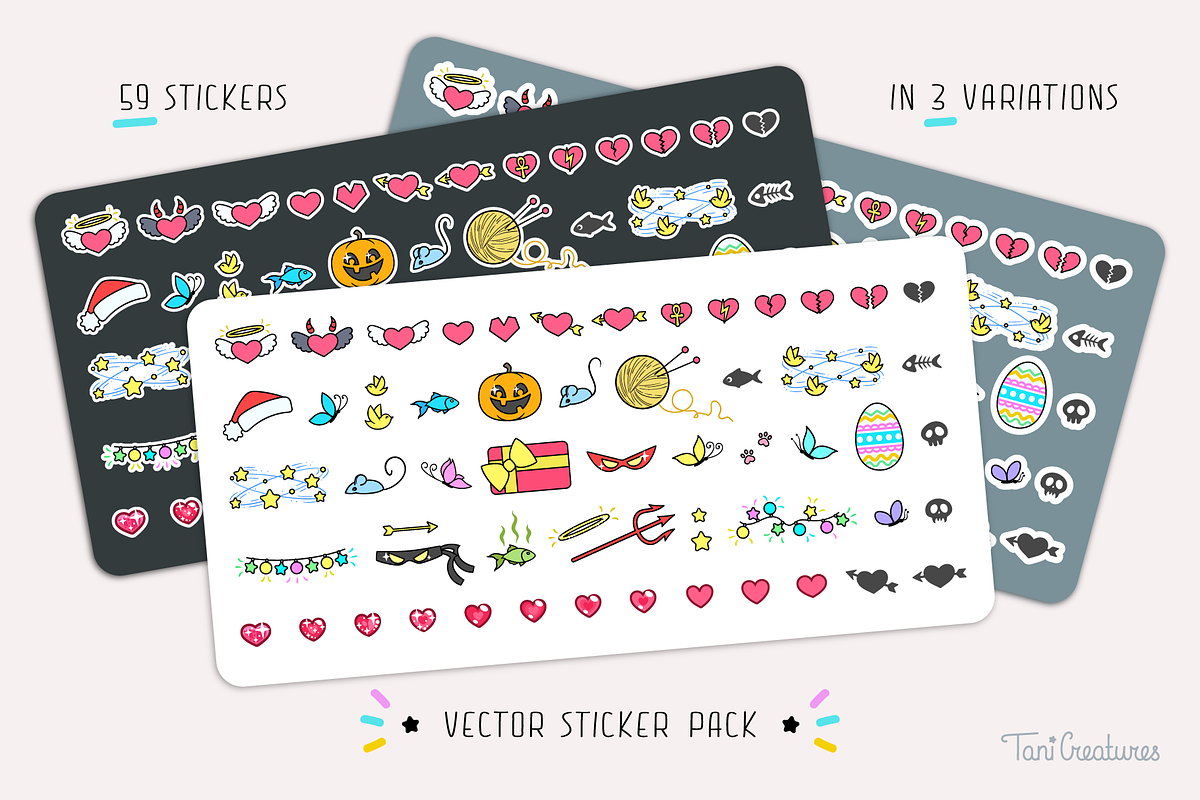 Sweet Time | Sticker Pack, an Illustration by TaniCreatures (Photo 2 of 8)