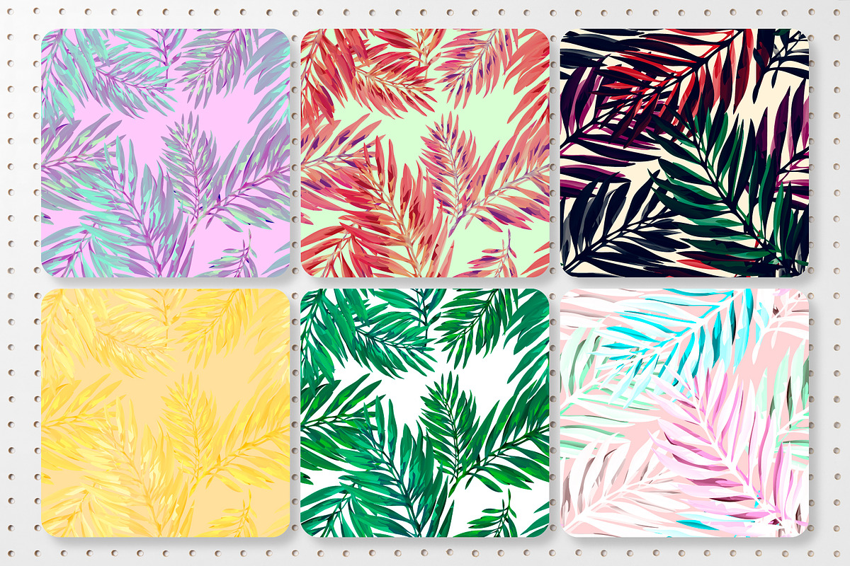 Palm Leaves | 12 Vector Patterns, a Pattern Graphic by Artem Vorotnikov (Photo 6 of 6)