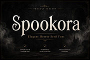 Spookora — Elegant Horror Serif Font, a Serif Font by Wow Magic (Thumbnail 1 of 5)