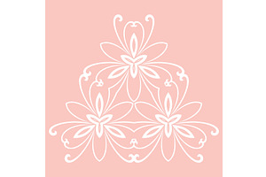 Floral Fine Pattern With Few Leaves