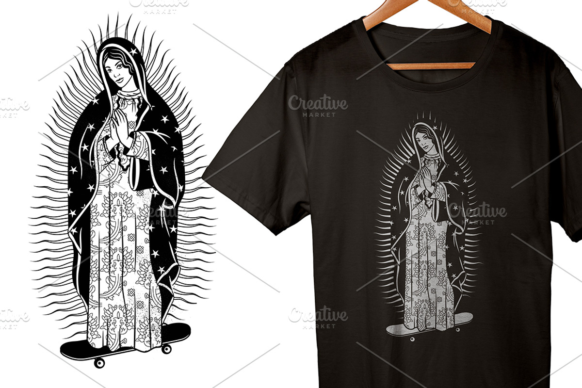Virgin of Guadalupe on a skateboard., an Illustration by Moloko88 (Photo 2 of 2)