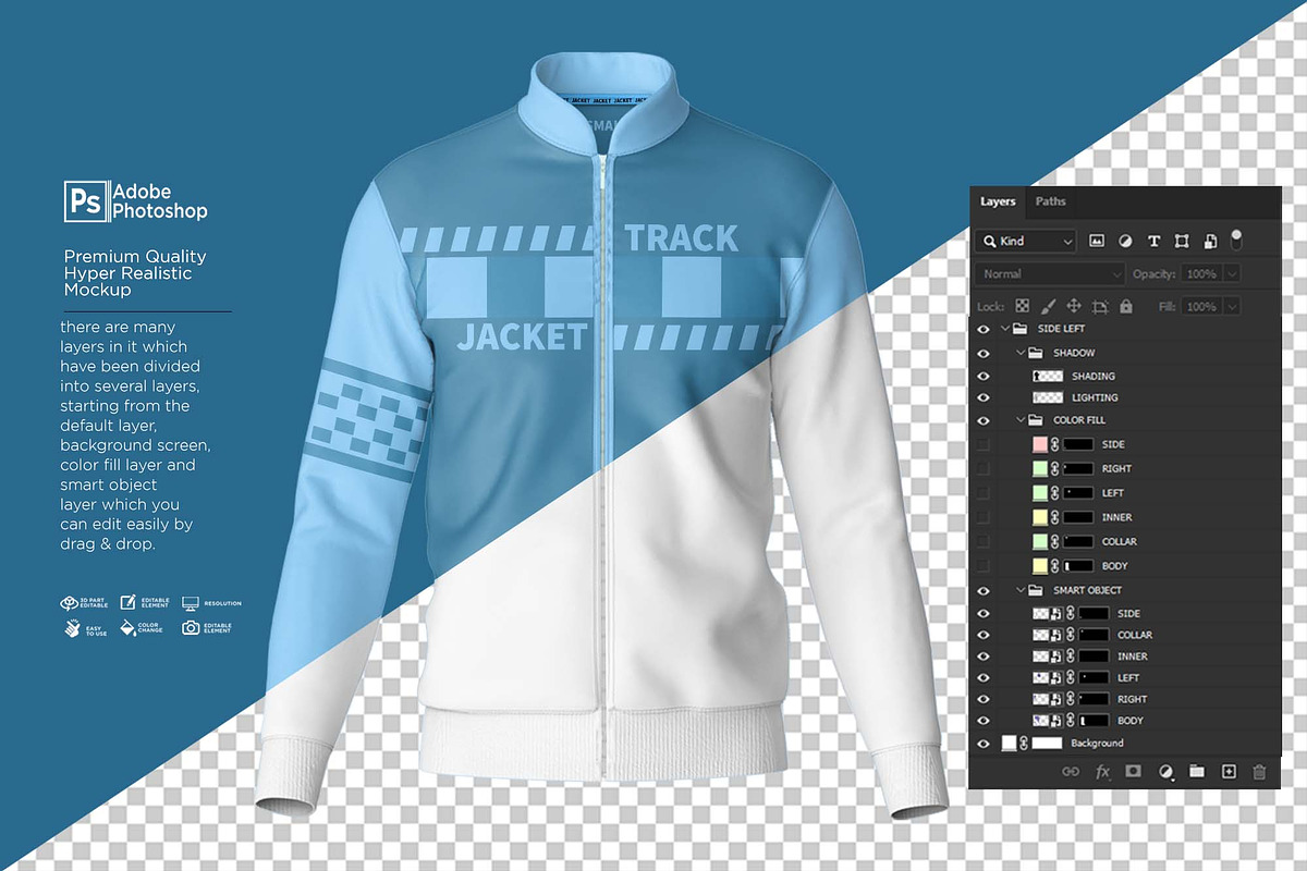 Sport Jacket Fullzipper Mockup, a Hoody Mockup by Nanggroe Scripting (Photo 5 of 9)