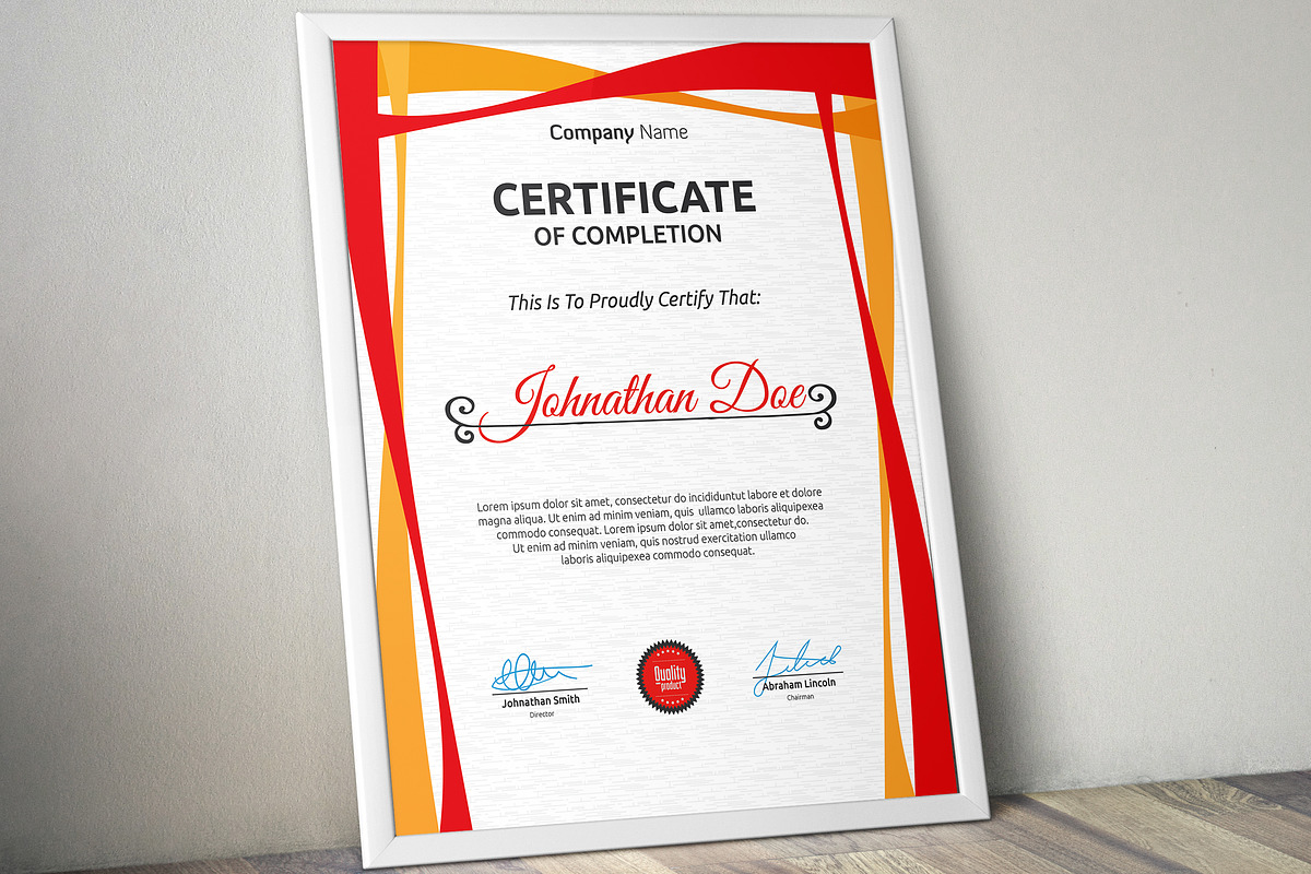Certificate Word | PSD | AI, a Stationery Template by Curve Design (Photo 2 of 6)