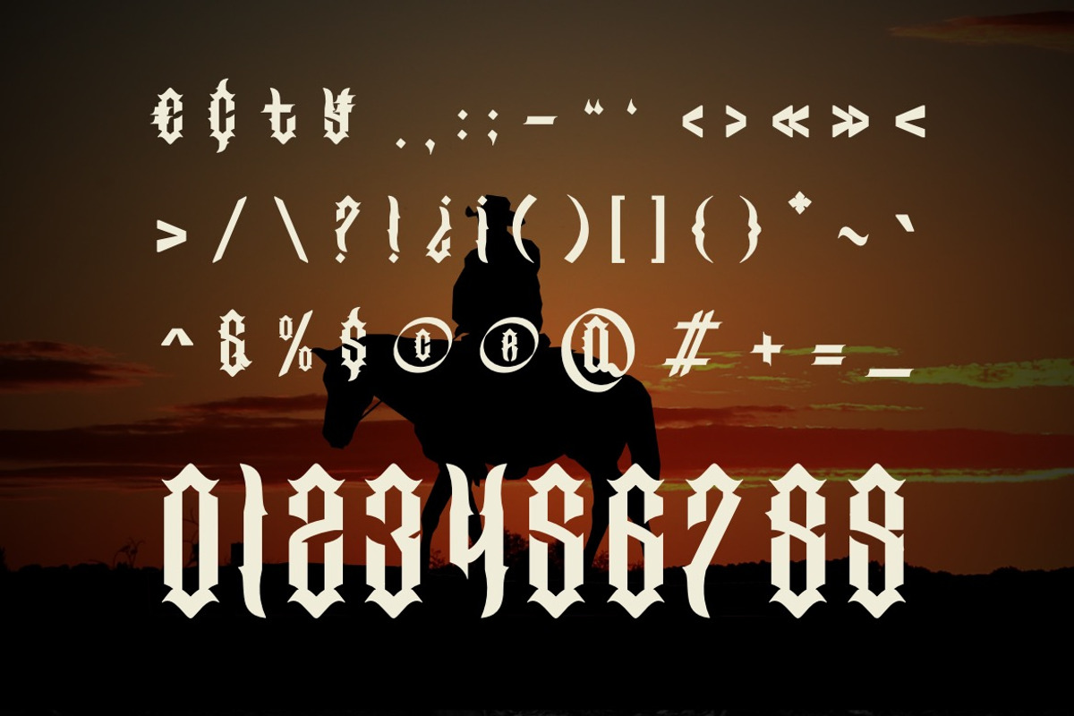 Elaxors - Classic Blackletter Font, a Blackletter Font by Dhabee (Photo 5 of 16)