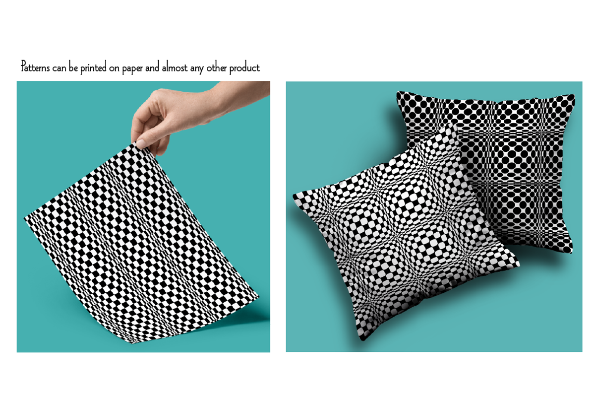 Black & White Op Art Patterns preview 2