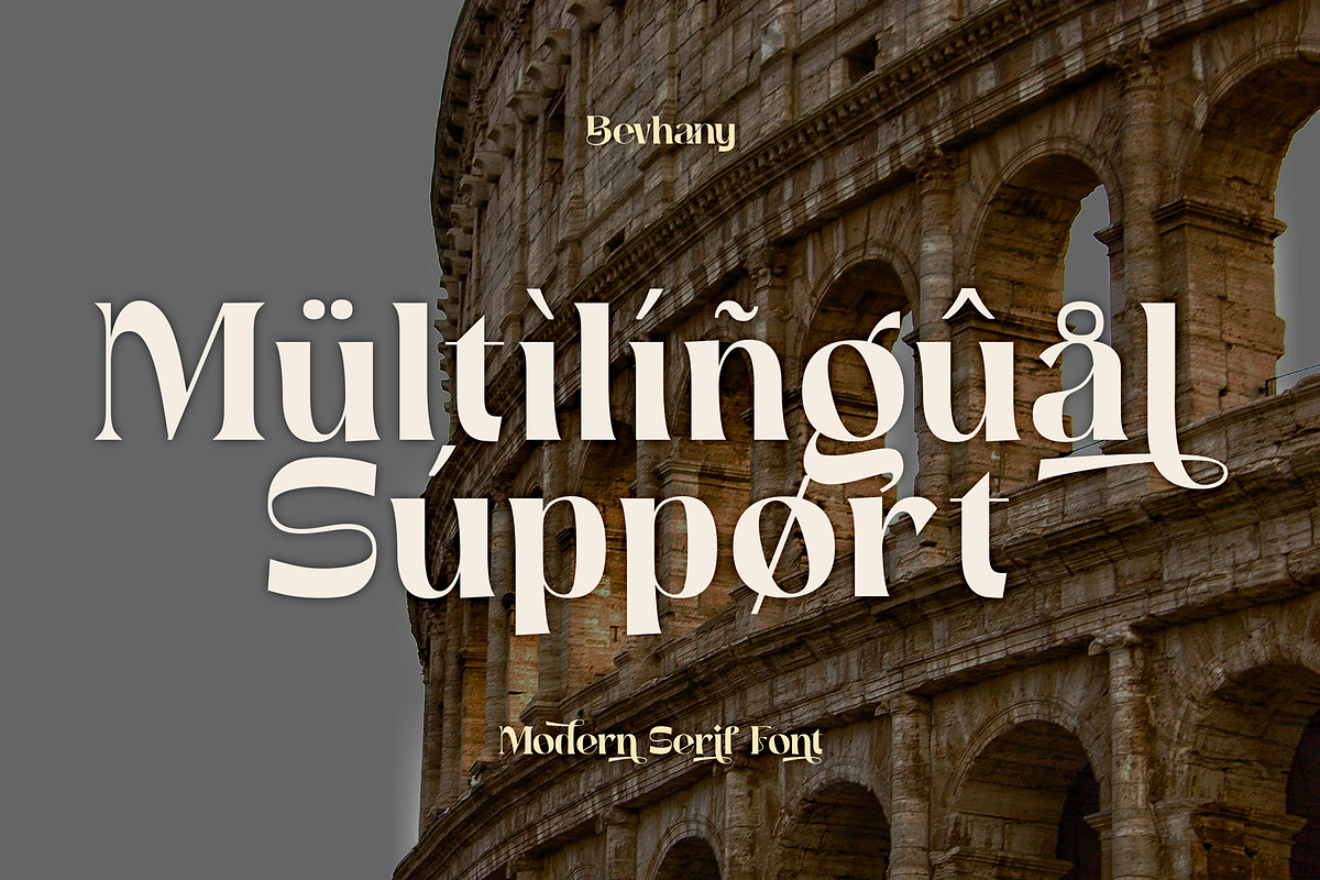 Bevhany Modern Serif Font, a Serif Font by Graphue (Photo 2 of 9)