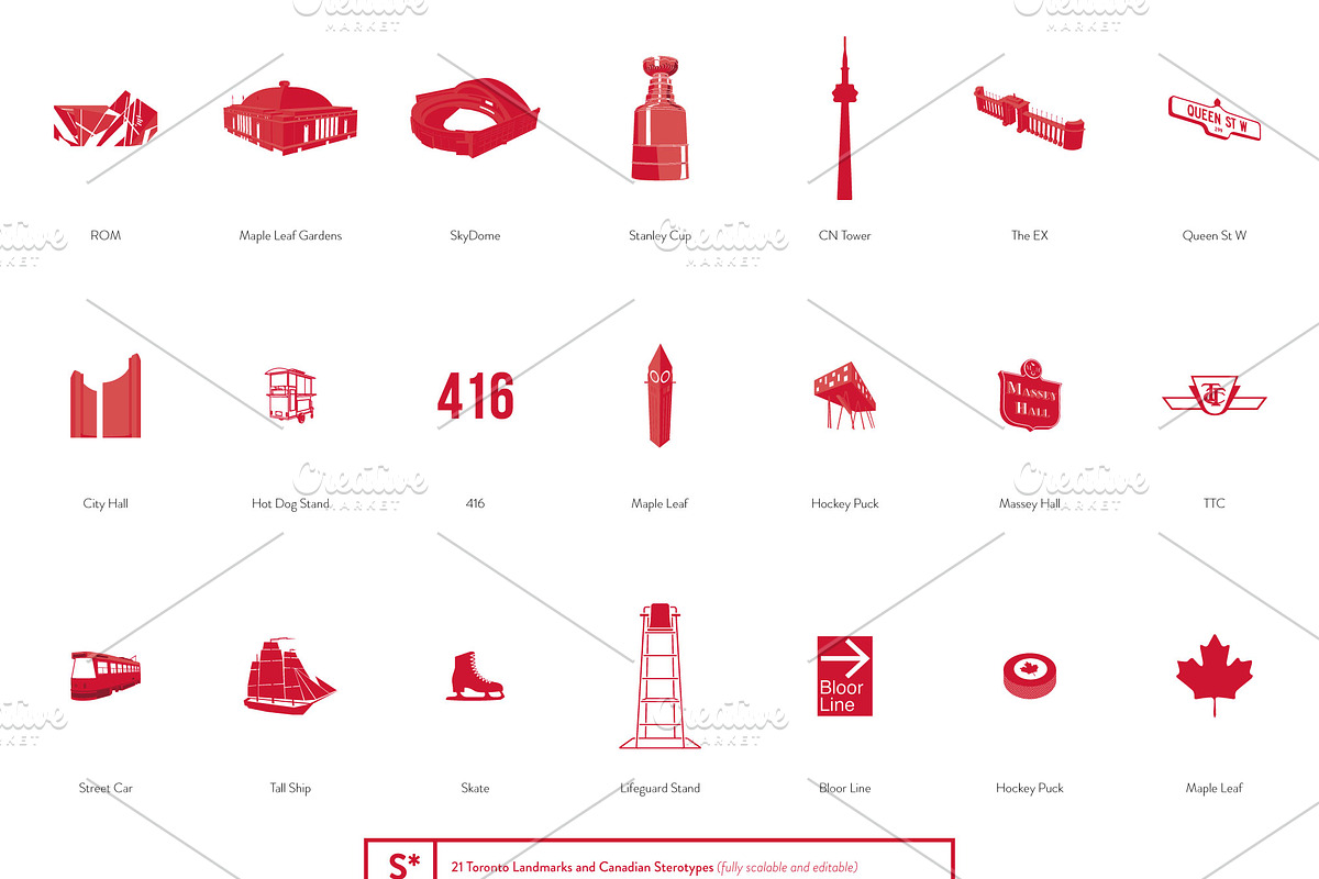Toronto Landmarks and Stereotypes, an Illustration by Sam Vickars* (Photo 2 of 2)
