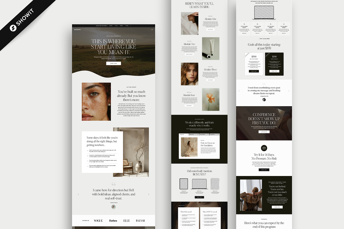 Showit Sales Page Template | Bergamo, a Websites & App Template by Designorina (Photo 6 of 8)