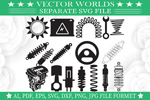 Shock Absorbers Svg, Shock Svg, an Object Graphic by VectorWorlds
