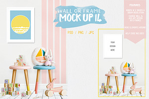 Kids Room Wall/Frame Mock Up 14