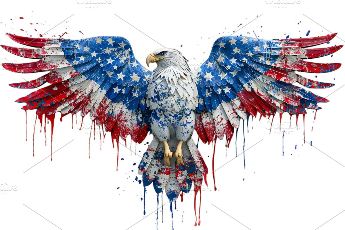 American Eagle Patriotic flag 4 July, a Graphic by VetalStock (Photo 9 of 11)