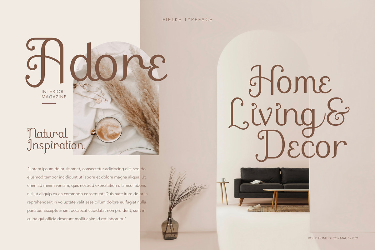 Fielke - Decorative Type, a Serif Font by ikiiko (Photo 3 of 7)