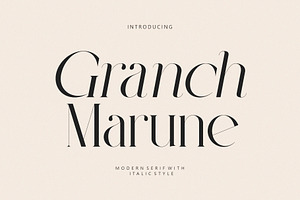 Granch Marune Modern Serif Typeface