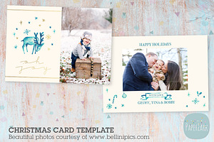 AC029 Christmas Card Hand Painted, a Card Template by Paper Lark