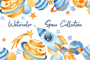 Cartoon Space Collection, an Illustration by made by Tanya
