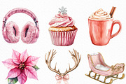 Watercolor Blush Winter Clip Art, an Illustration by Craft Nest (Thumbnail 5 of 6)