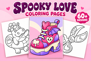 Spooky Love Coloring Pages Volume 3
