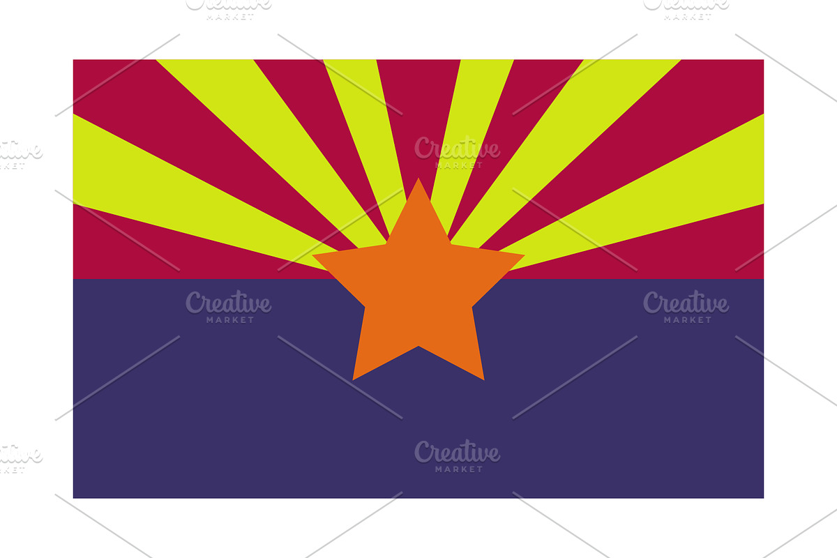 Arizona flag, an Illustration by Mark1987