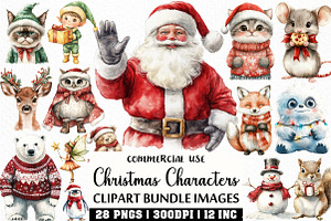Christmas Characters Png, an Illustration by Craft Nest