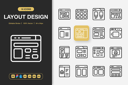 Layout Design Icons