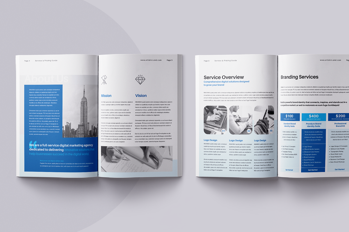 Service & Pricing Guide | Canva, a Brochure Template by ArtisticLand (Photo 5 of 11)