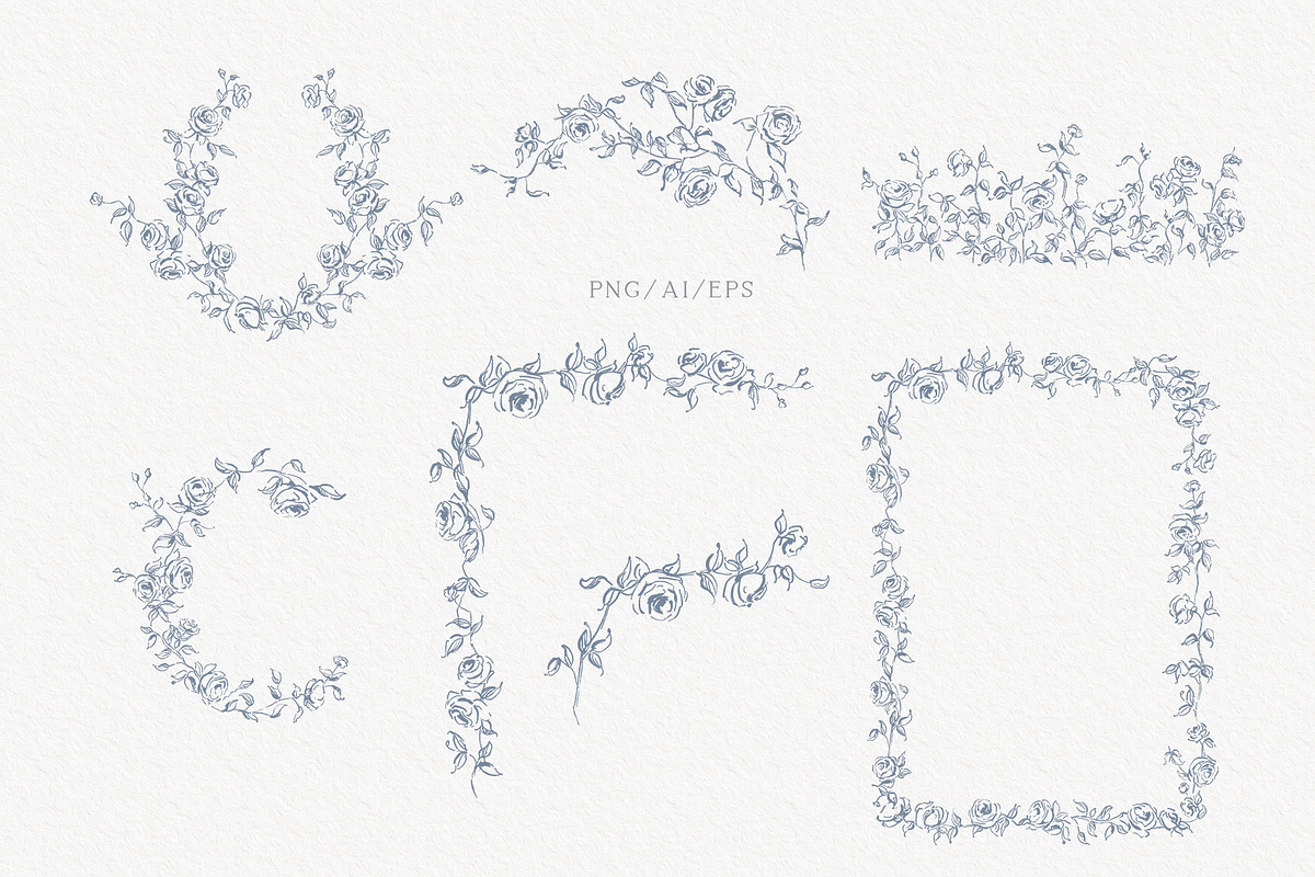 Sketched roses clipart collection, a Decorative Illustration by Sensual Art (Photo 2 of 8)