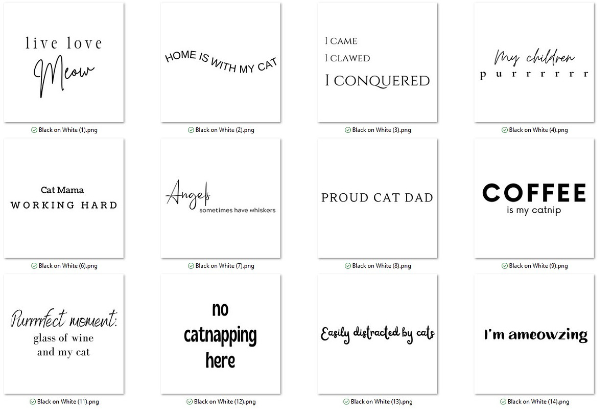 Live Love Meow Quotes (15 Images), a Social Media Template by Ivory Mix (Photo 2 of 2)