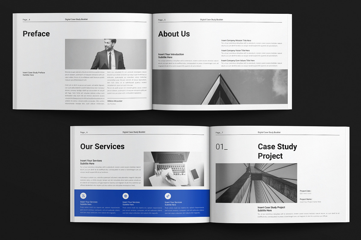Digital Case Study Booklet Landscape, a Brochure Template by E-Type (Photo 3 of 7)