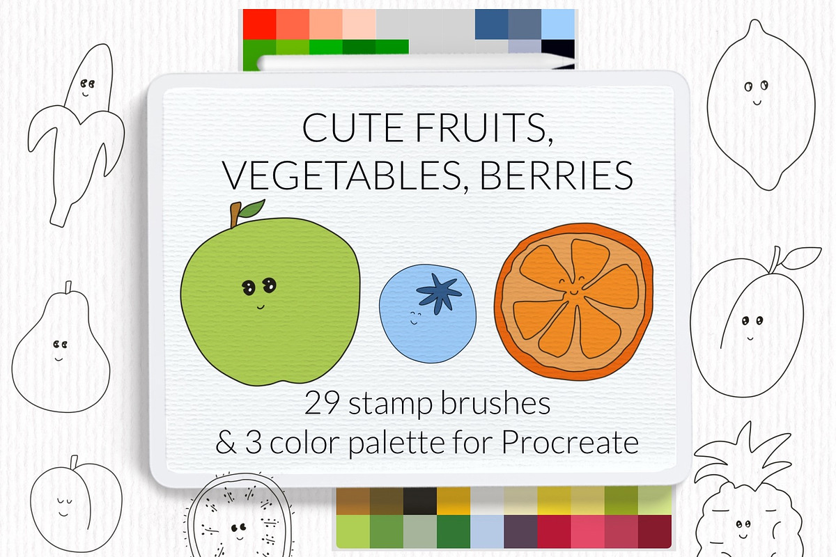 Stamp brushes bundle for Procreate, a Brush Add-On by Let's Art (Photo 8 of 19)
