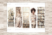 Library Bookmarks Printable, a Person Illustration by GlamArtZhanna (Thumbnail 3 of 3)