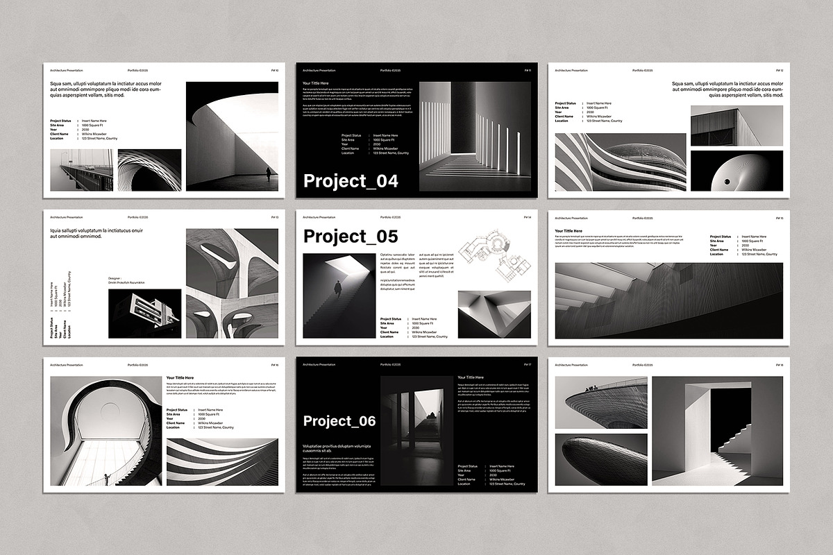Architecture Portfolio Template, a Presentation Template by DesignCrest (Photo 12 of 13)