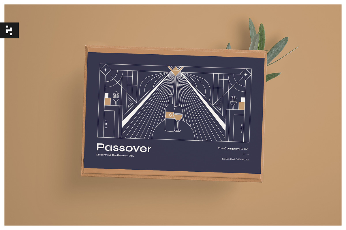 Passover Greeting Card - Art Deco, a Card Template by Neermana (Photo 1 of 4)