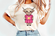 Cute Highland Cow PNG, an Illustration by Watercolor design (Thumbnail 3 of 3)
