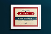 Red Vintage Design Certificate, a Print Template by graphicook (Thumbnail 1 of 3)