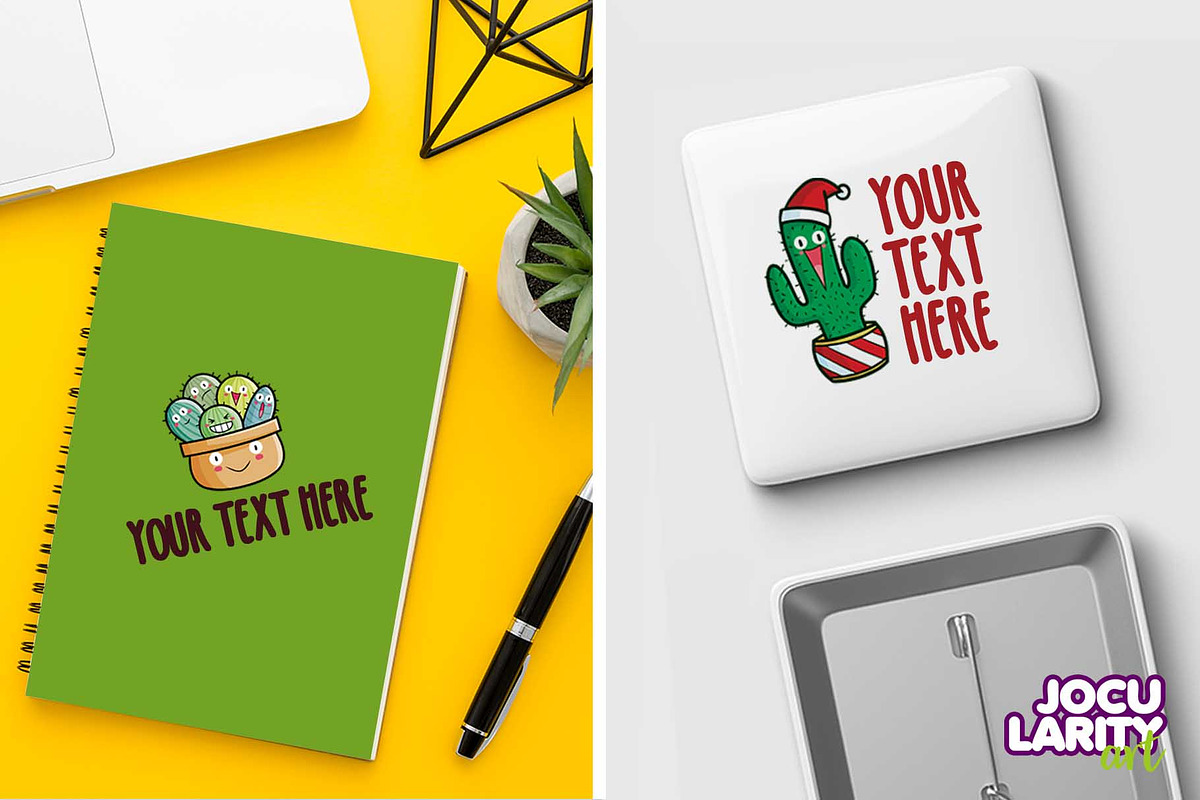 Cute Cactus Pot Cartoon Characters, an Object Illustration by Jocularity Art (Photo 3 of 3)