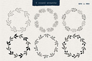 Set of floral frames & wreaths, an Illustration by Anatartan Design (Thumbnail 3 of 10)